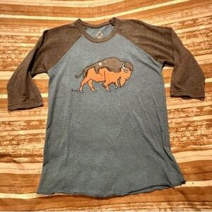 Men’s Hooey Western/Southwest Buffalo Baseball Style Shirt